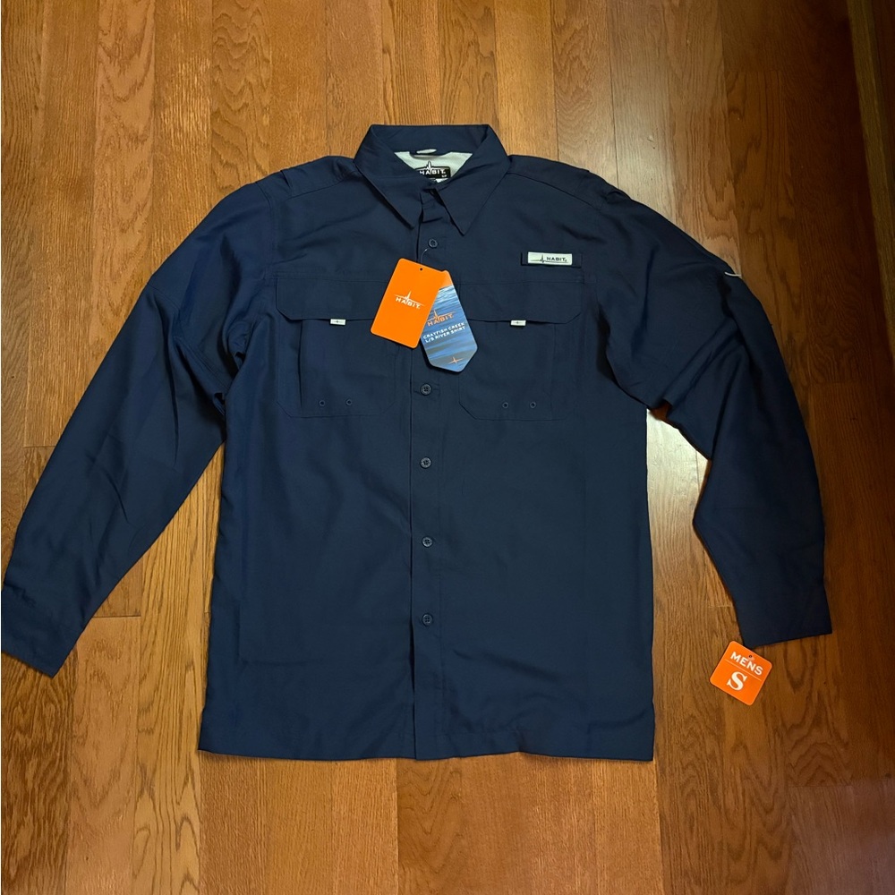 Habit Crayfish Creek L/S River Shirt. Size small. UV protection fishing shirt - Picture 2 of 10